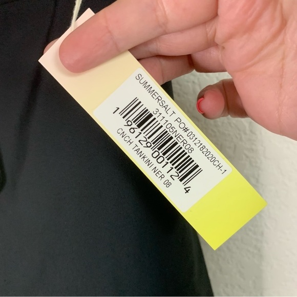 Summersalt Womens black cinch Tankini top swim 8 NEW - Picture 5 of 10